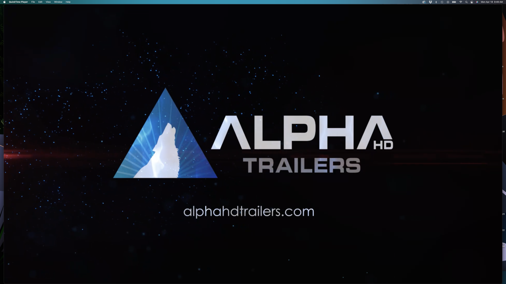 Intro video placeholder alpha hd trailers logo animation screenshot